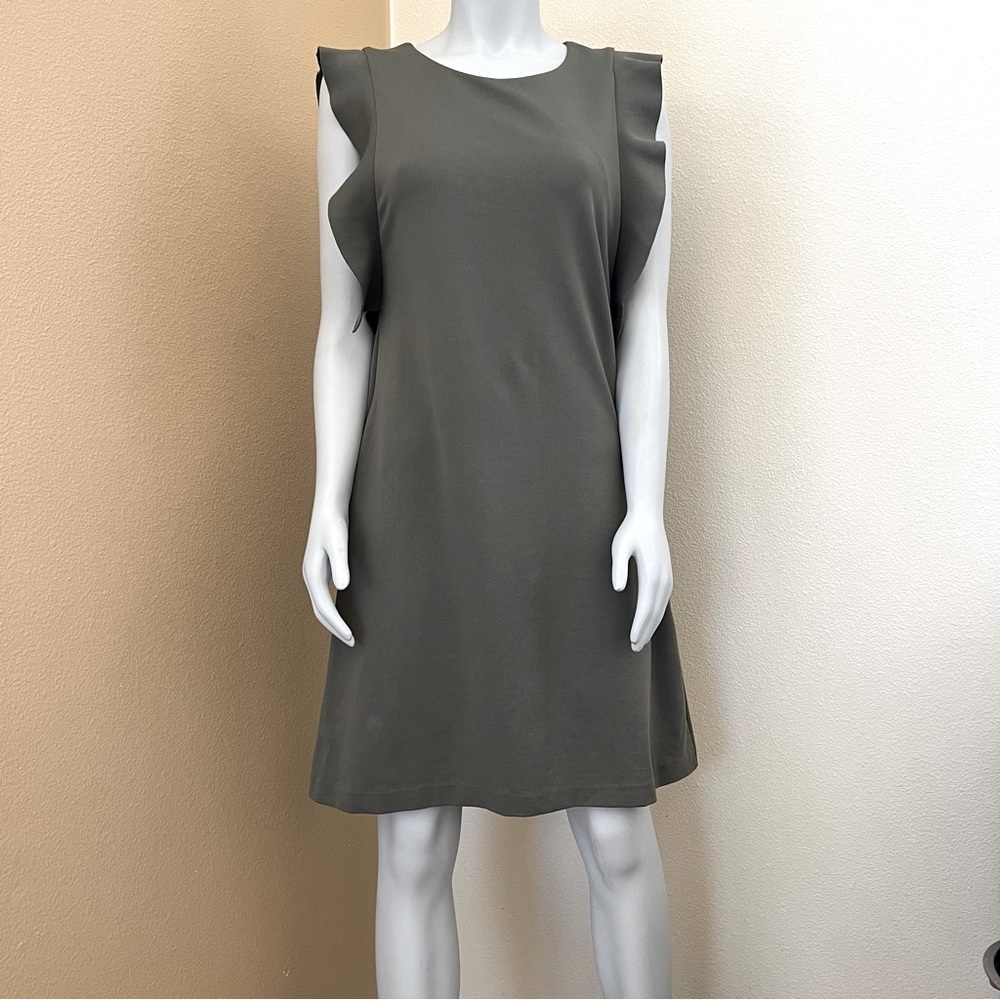 COS Army Green Knit Butterfly Shift Dress With Pockets